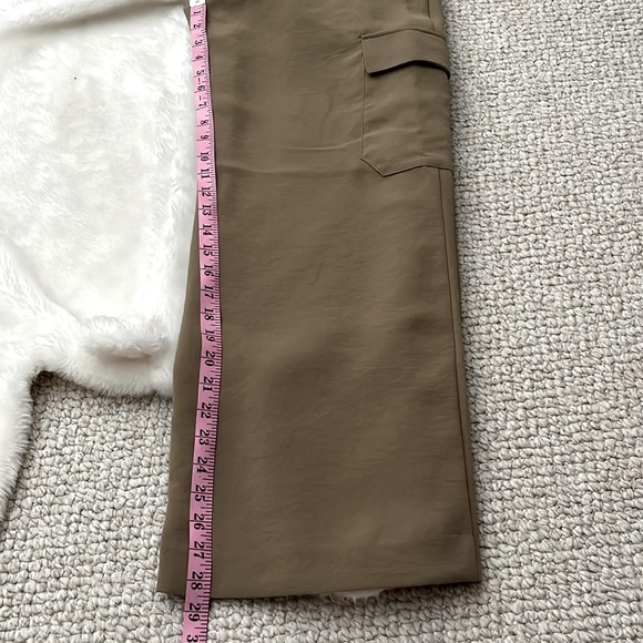 EXPRESS high Waisted Pleated Belted Utility Trouser Pants - Picture 7 of 9